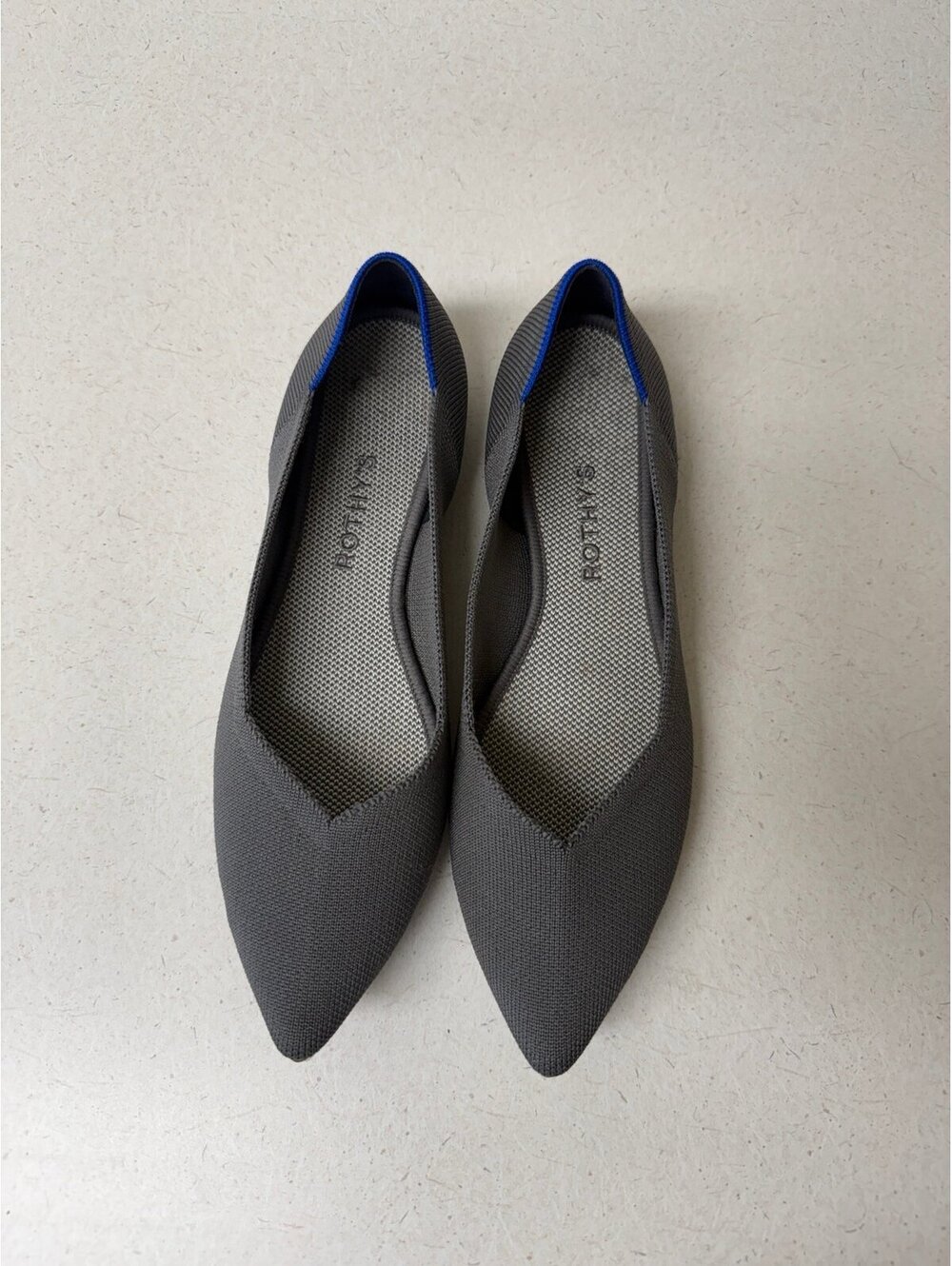 Rothy's The Point Pebble Grey Flats